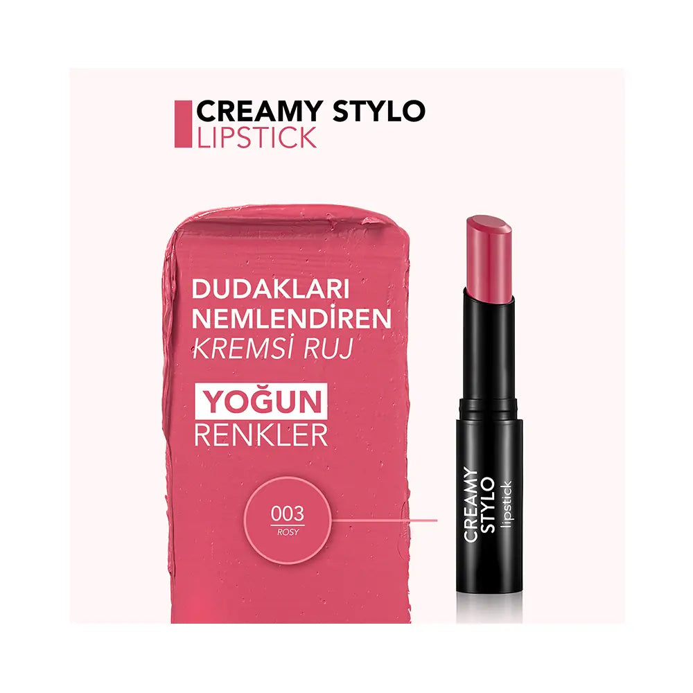Flormar Creamy Stylo Moisturizing Lipstick 003 Rosy