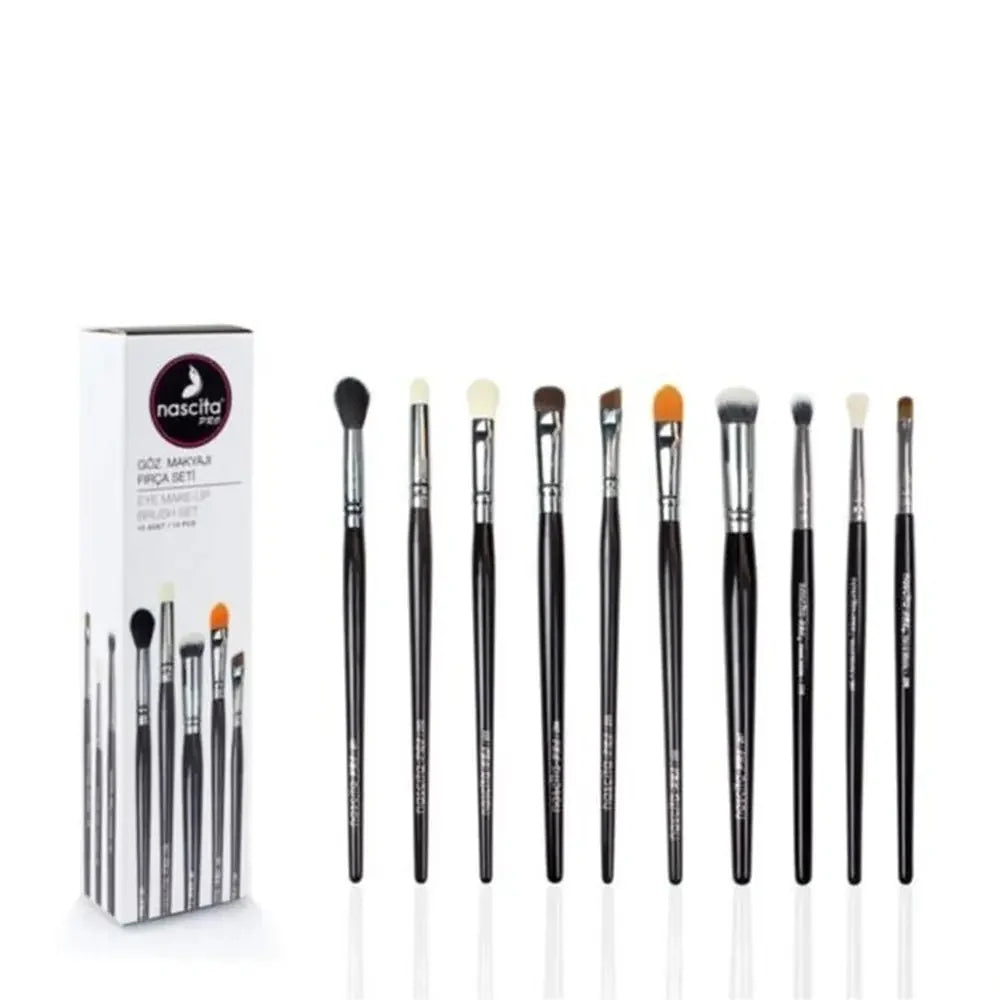 Nascita 10-Piece Eye Makeup Brush Set for Precision Blending