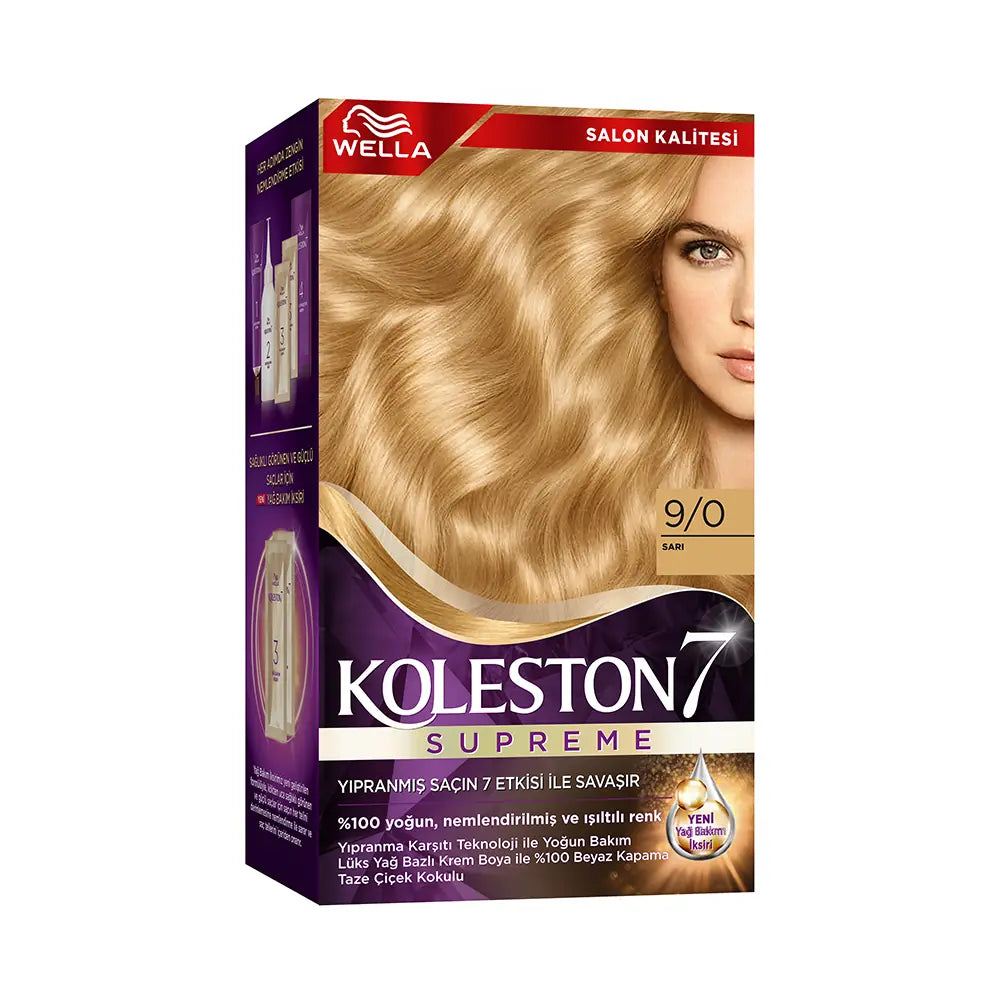 Wella Koleston Kit 9/0 Permanent Hair Color Cream Light Blonde