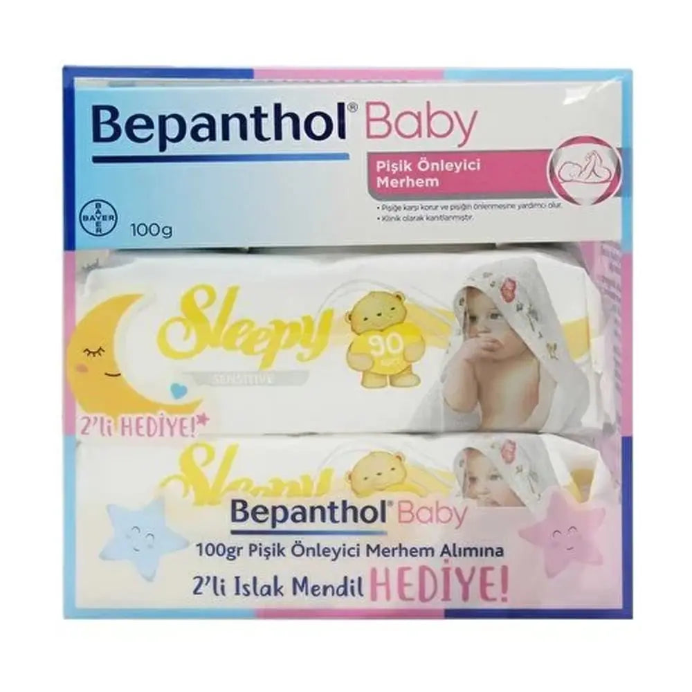 Bepanthol Baby Diaper Care Ointment 100g & Wet Wipes Set