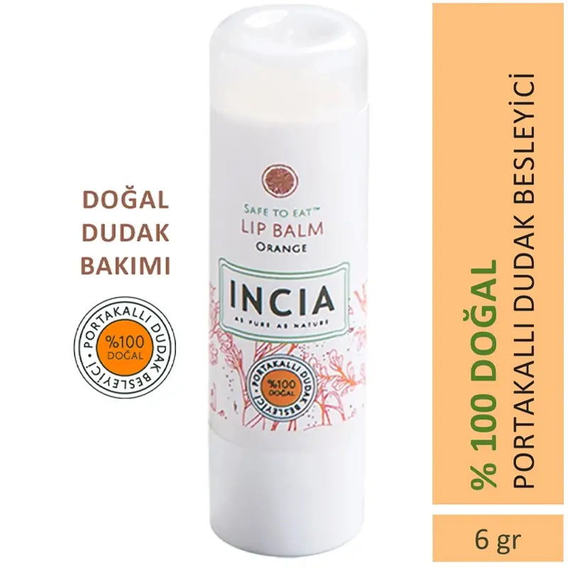 Incia Orange Nourishing Lip Balm with Shea Butter 6g
