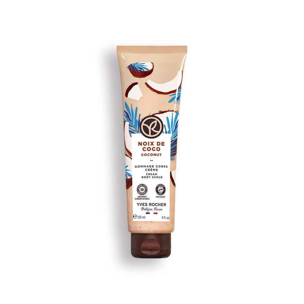 Tropical Coconut Body Scrub Cream - Exfoliating & Moisturizing Skincare for Smooth Soft Skin