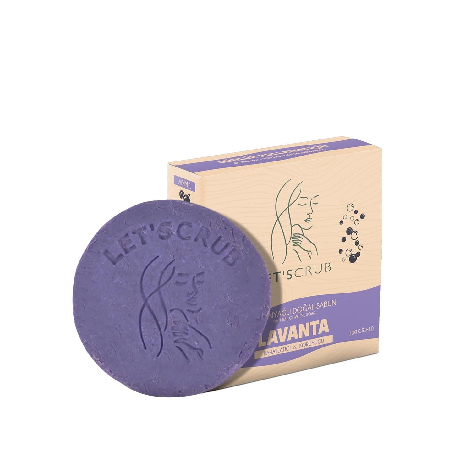 Let'scrub Lavender Soap - Calming, Relaxing, and Gentle Cleansing for Sensitive Skin