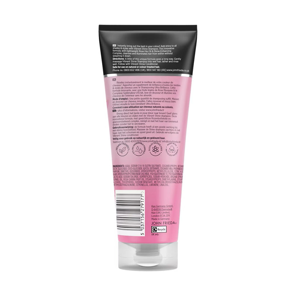John Frieda Vibrant Shine Shampoo for Radiant Hair 250ml
