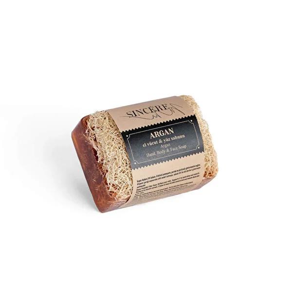 Sincere Kabak Argan Loofah Soap - Natural Skincare, Exfoliating & Moisturizing Soap for Hydrated Skin