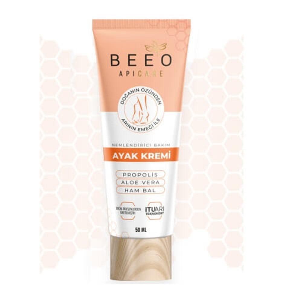 Bee'O Moisturizing Foot Cream with Propolis, Aloe Vera & Raw Honey - Natural Foot Care for Dry Skin