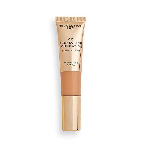 Revolution Pro Fondšten CC Perfecting F5 CC Cream Foundation with SPF 30, Hyaluronic Acid & Collagen - Anti-Aging, Long-Lasting Coverage