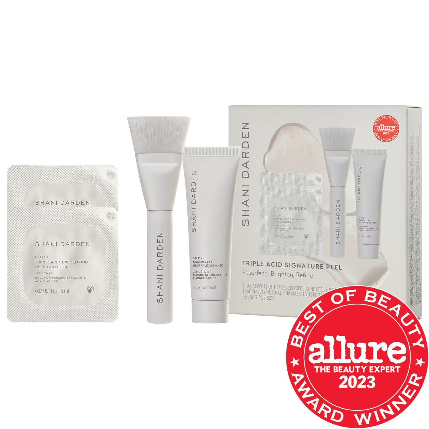 Shani Darden Triple Acid Signature Facial Peel Kit: Resurface, Brighten & Smooth Skin | Glycolic & Lactic Acid Peel | Vegan & Cruelty-Free
