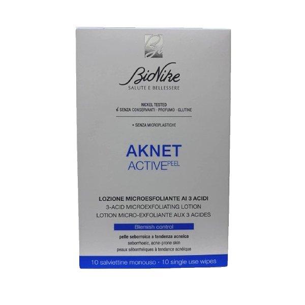Bionike Aknet Active Peel Exfoliating Wipes with 3 Acids
