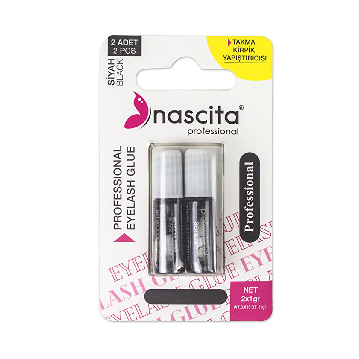 Nascita Profesyonel Black Eyelash Glue for False Eyelashes - 2 x 1 gr - Professional Grade Adhesive