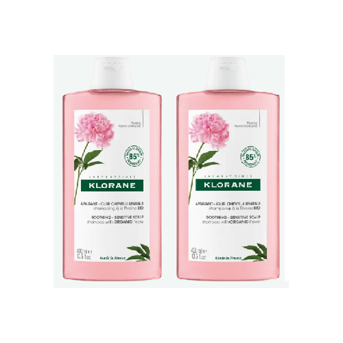 Klorane Peony Shampoo Twin Pack for Sensitive Scalp