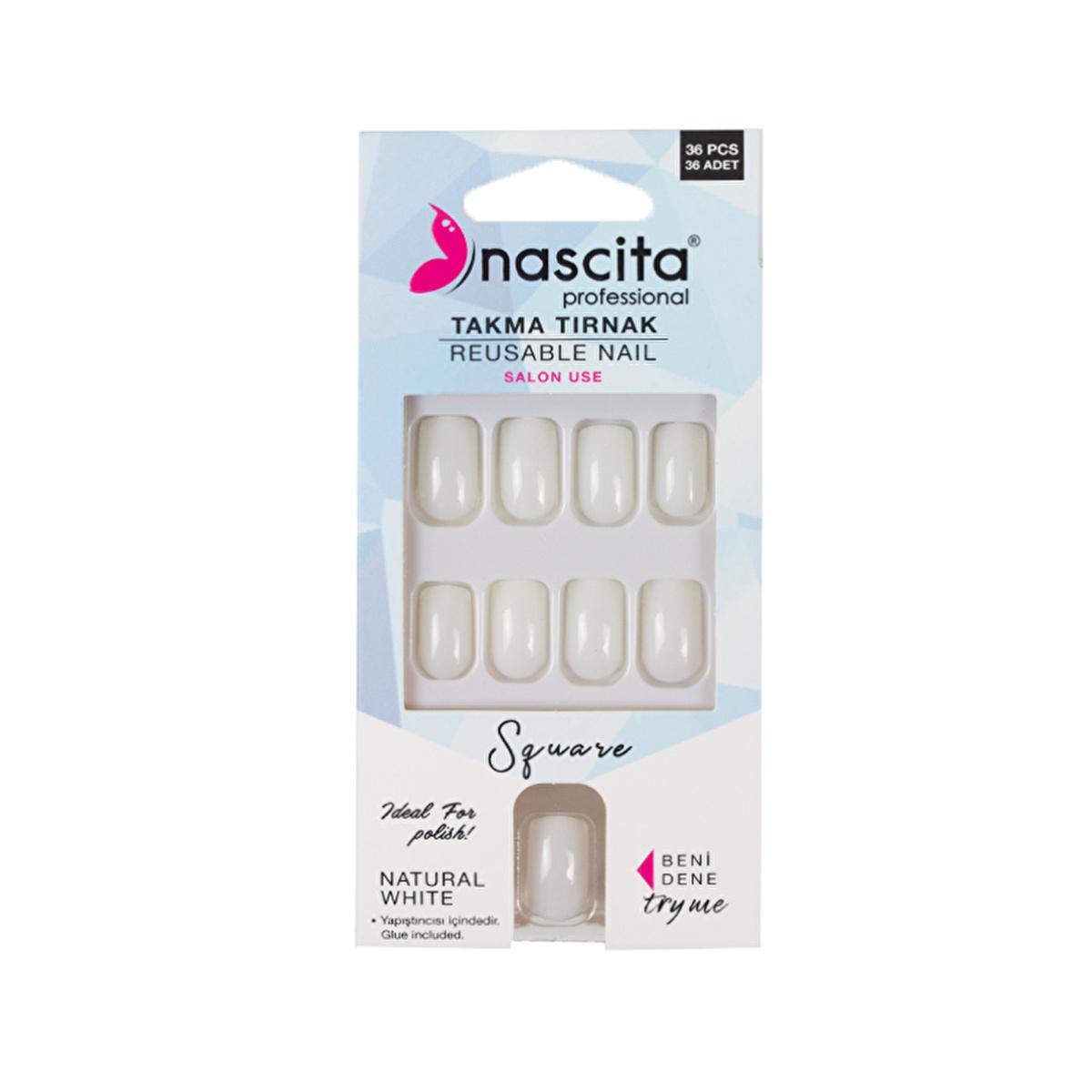 Nascita 36 Piece Artificial Square-Shaped Nail Tips for DIY Nail Application - Reusable Temporary Nail Enhancements