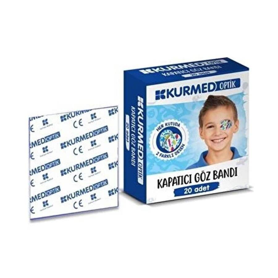 Kurmed Kids Optical Eye Patches for Boys 20 Pieces