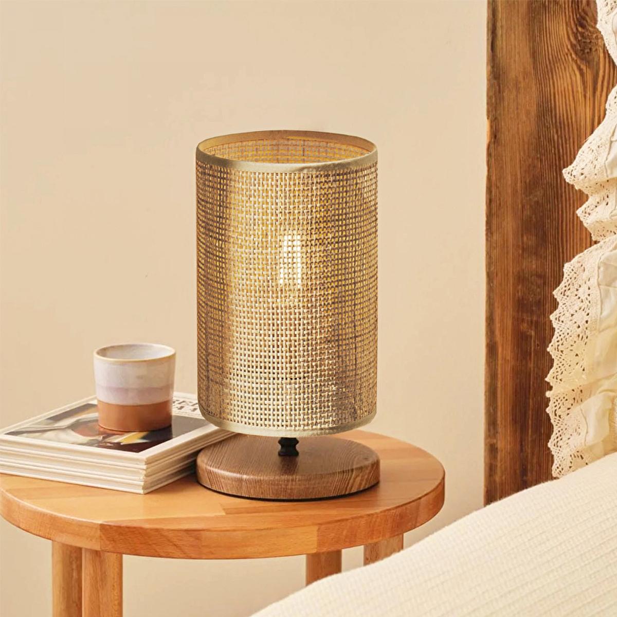 Homing Bamboo Table Lamp 241458 - E14 Socket Table Lamp for Energy-Efficient LED Lighting