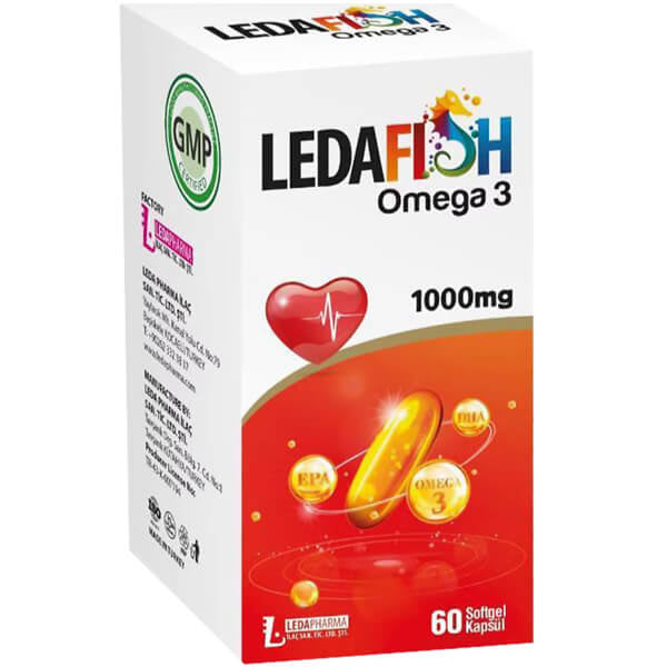 Ledapharma Ledafish Omega 3 1000mg Dietary Supplement 60 Softgels