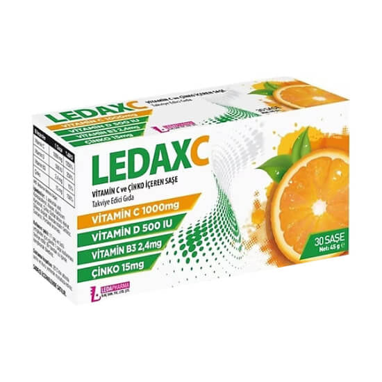 Ledapharma Ledaxc Vitamin C & Zinc Daily Supplement 30 Sachets