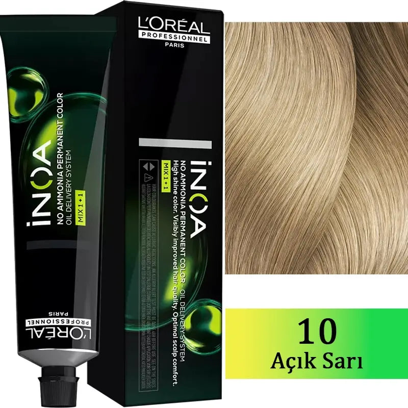 L'Oreal Professionnel Inoa Ammonia-Free Hair Color 10 Light Blonde 60g