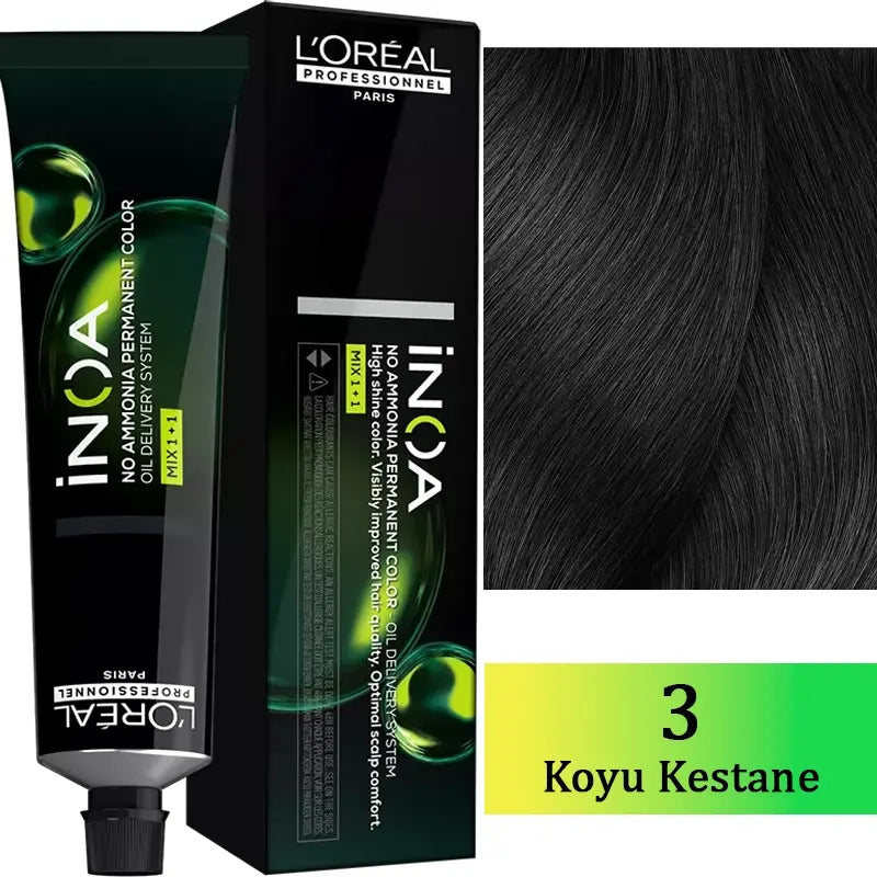 L'Oreal Professionnel Inoa Ammonia-Free Hair Color 3 Dark Brown 60g