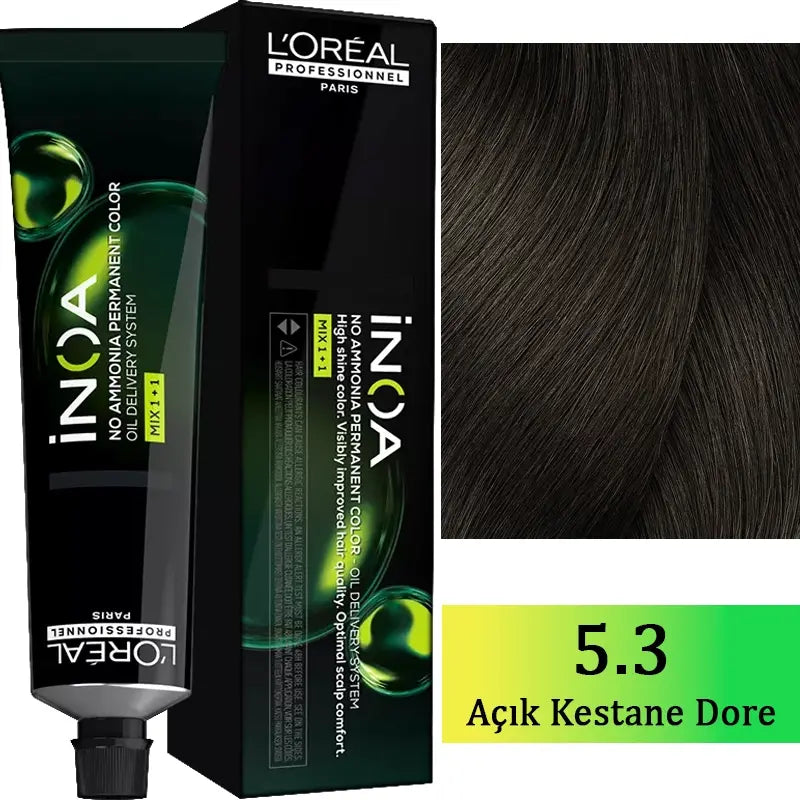 L'Oreal Professionnel Inoa Ammonia-Free Hair Color 5.3 Light Golden Brown 60g