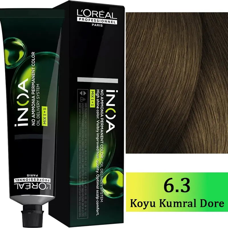 L'Oreal Professionnel Inoa No: 6.3 Dark Golden Blonde Hair Color 60g