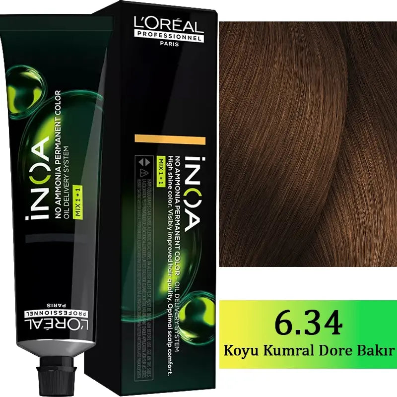 L'Oreal Professionnel Inoa Ammonia-Free Hair Color 6.34 60g