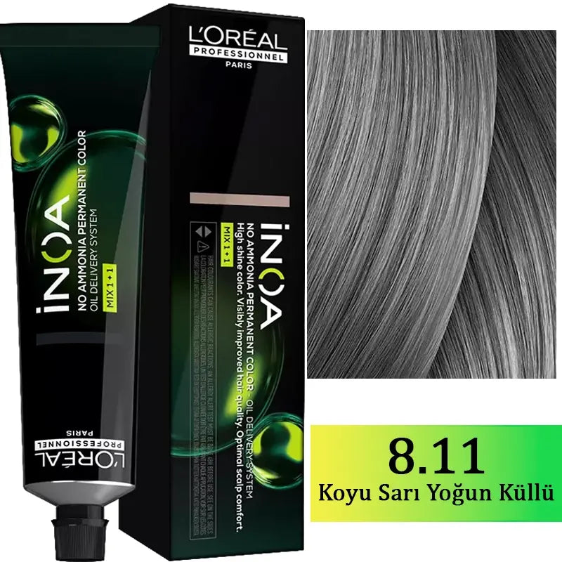 L'Oreal Professionnel Inoa Ammonia-Free Hair Color 8.11 60g