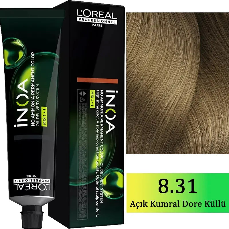 L'Oreal Professionnel Inoa Ammonia-Free Hair Color 8.31 60g