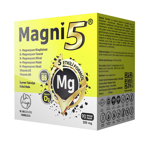 Magni5 Magnesium with Vitamin D3 & B6 Supplement 2 x 90 Capsules