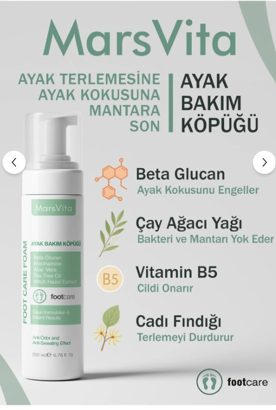 Marsvita Foot Care Foam for Dry & Rough Feet 200 ml