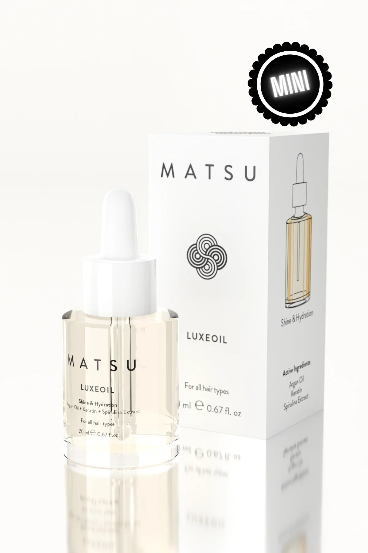 Matsu Luxeoil Argan Hair Oil for Shine and Softness 20 ml