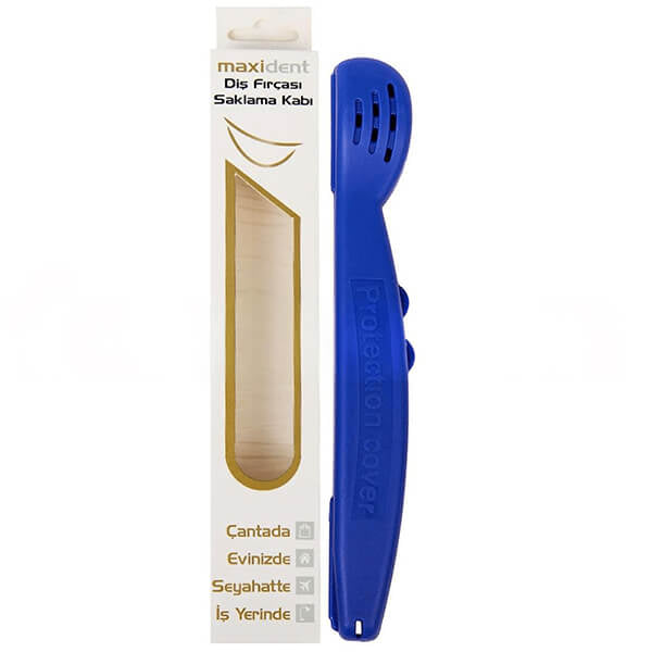 Maxident Toothbrush Storage Case Blue Travel Cover