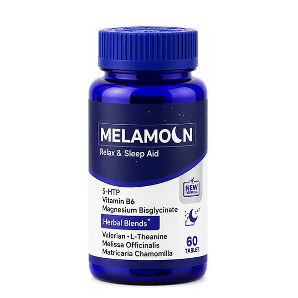 Melamoon Relax & Sleep Aid with 5-HTP & Magnesium 60 Tablets