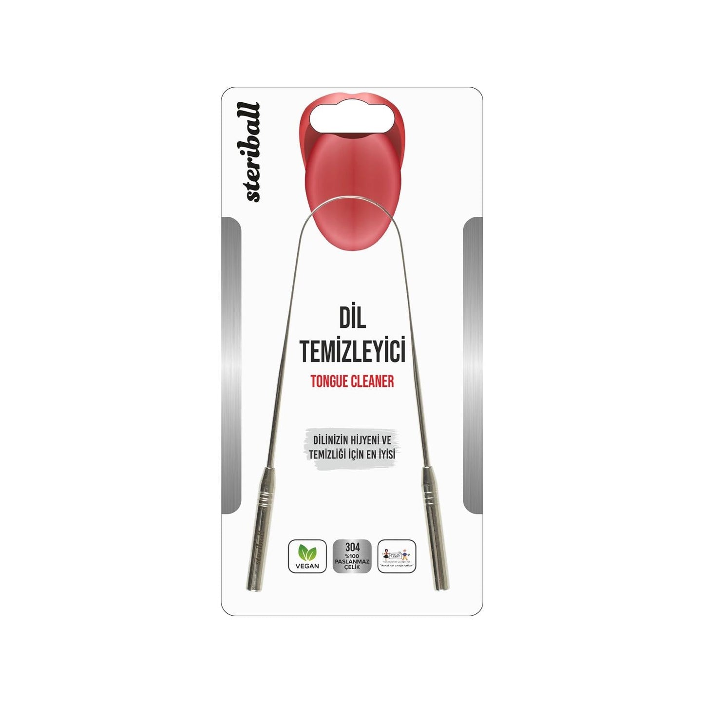 Steriball Stainless Steel Tongue Cleaner for Fresh Breath