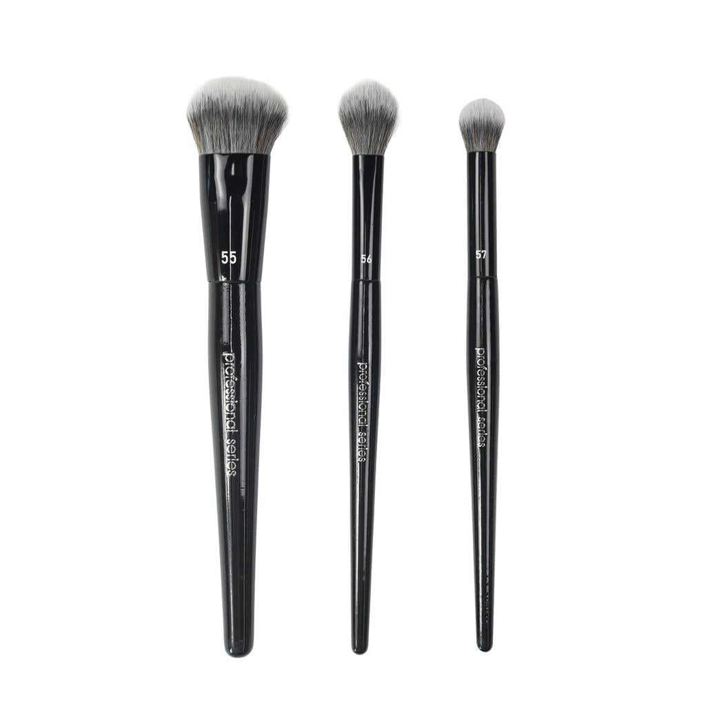 Elly Basic Makeup Brush Set (No: 55, 56, 57) - 3 Pieces