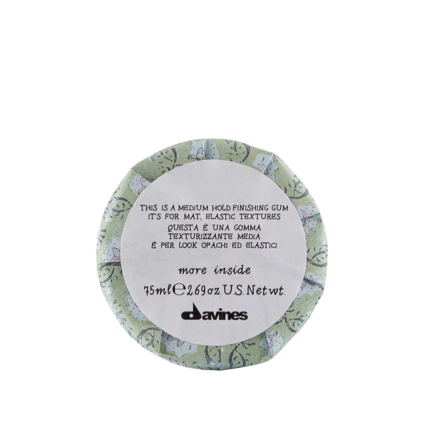 Davines Hair Styling Gum - Medium Hold Finishing Gum for Hair Styling, 2.54 fl oz