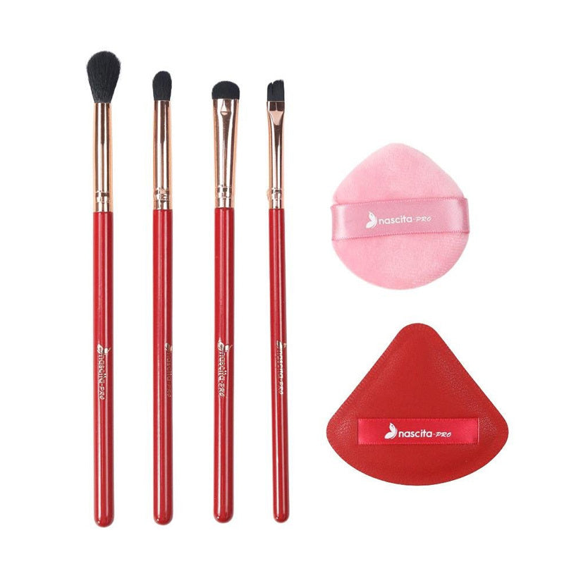 Nascita 4-Piece Makeup Brush & 2-Piece Puff Set 164