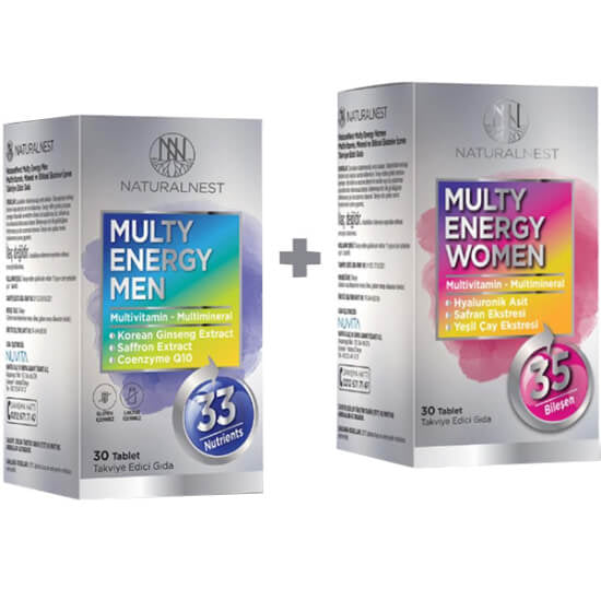 Naturalnest Multy Energy Family Pack for Men & Women, 60 Tablets