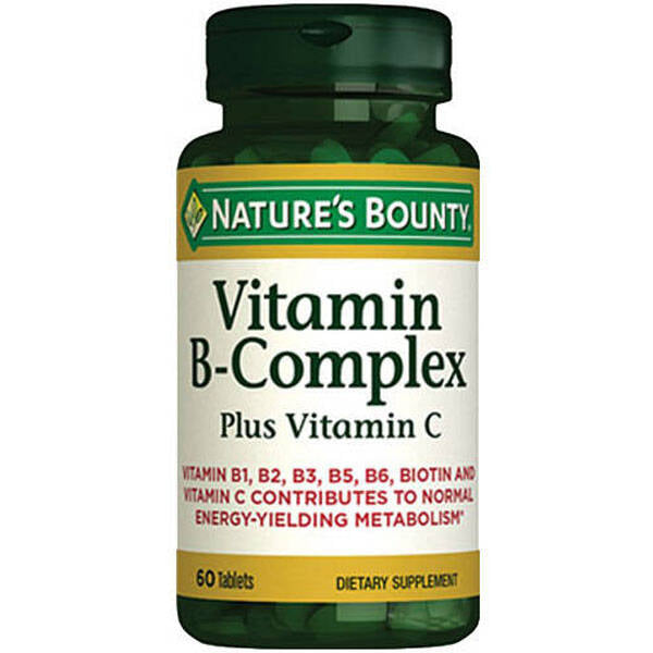 Nature's Bounty Vitamin B Complex with Vitamin C - 60 Tablets
