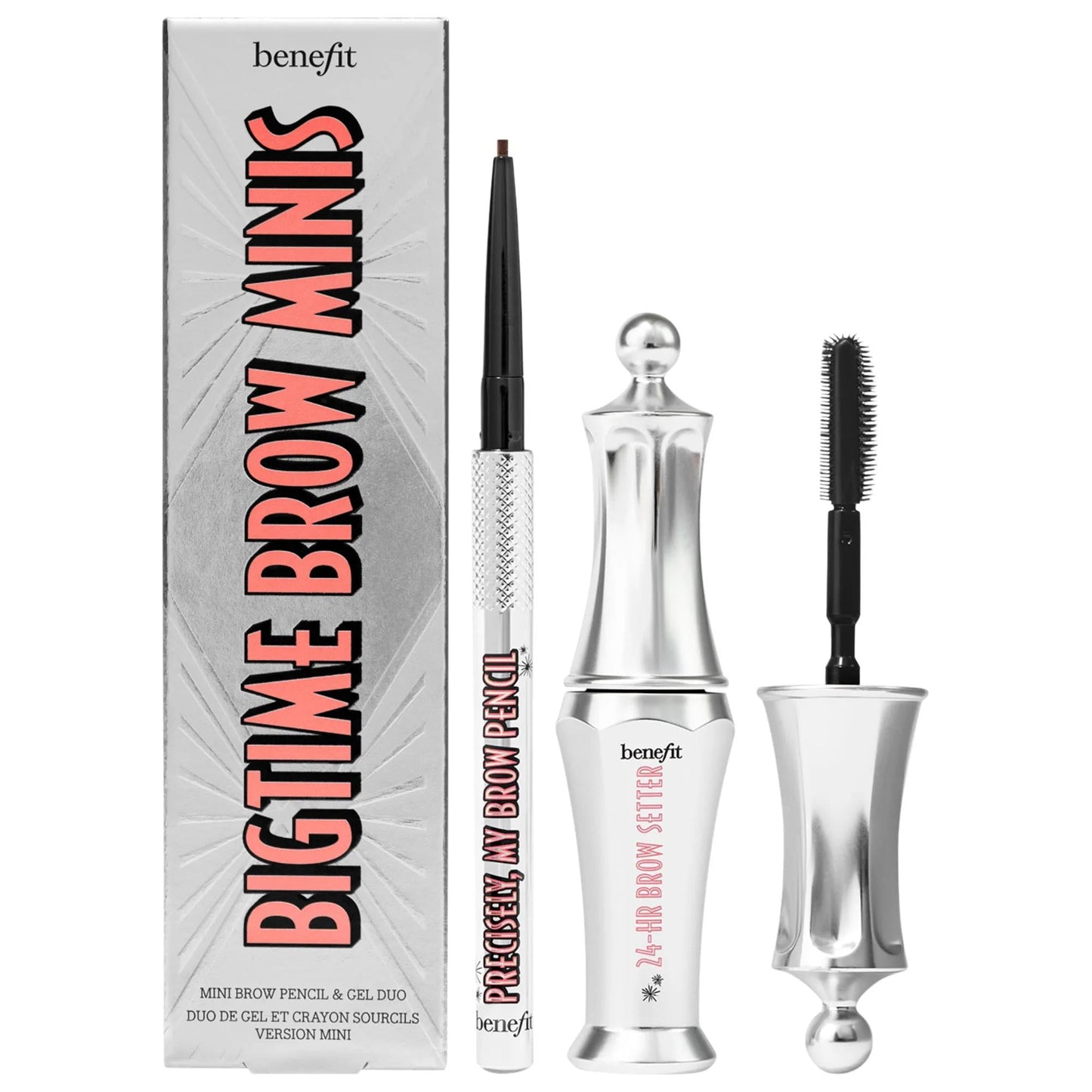Mini Bigtime Brow Pencil and Brow Gel Set by Anastasia Beverly Hills - Waterproof, Long-Lasting Eyebrow Makeup Set for Precise Definition and Shaping