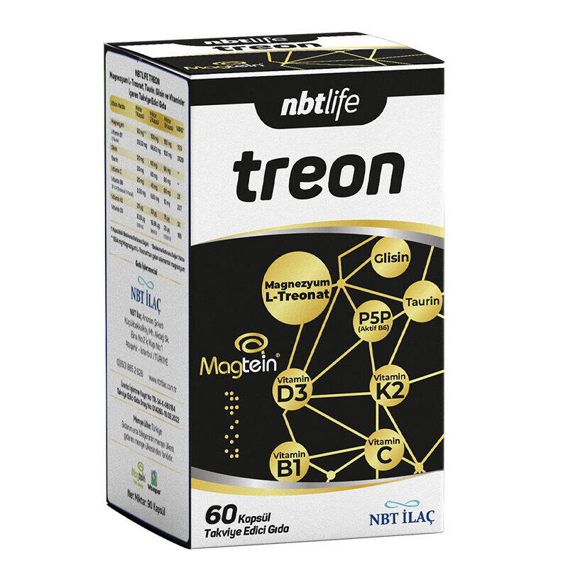 Nbt Life Treon Magnesium & Vitamin Supplement 60 Capsules