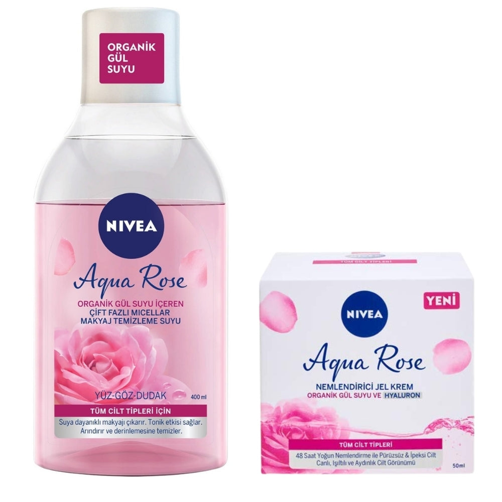 Nivea Aqua Rose Gel Cream & Micellar Water Skincare Set