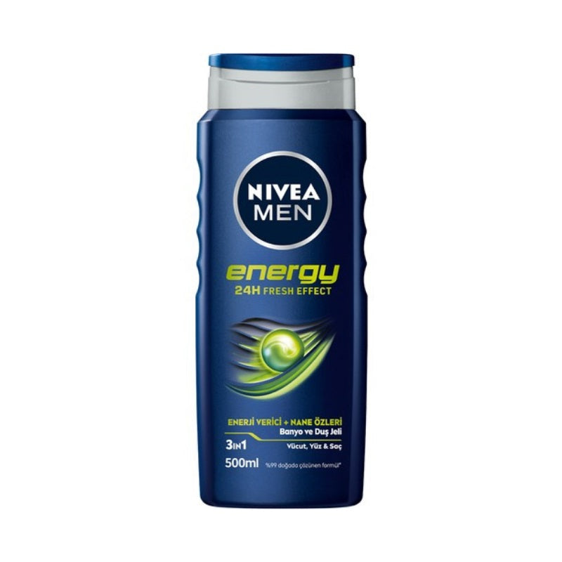 Nivea Men Energy 2-in-1 Shower Gel & Shampoo for Freshness 500ml