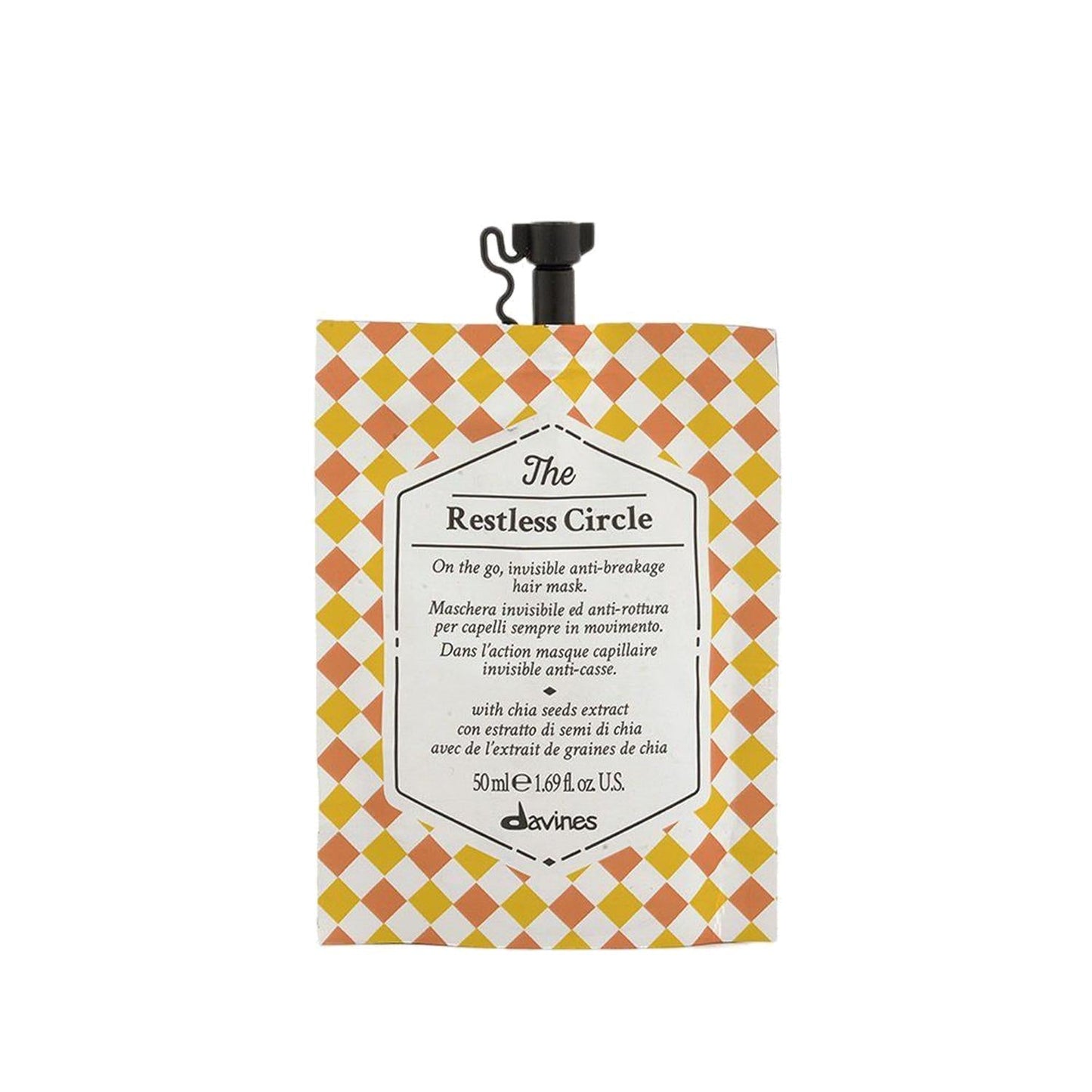 Davines Restless Circle Hair Care Mask - Nourishing Split End Preventer for Damaged Hair, 1.69 fl oz