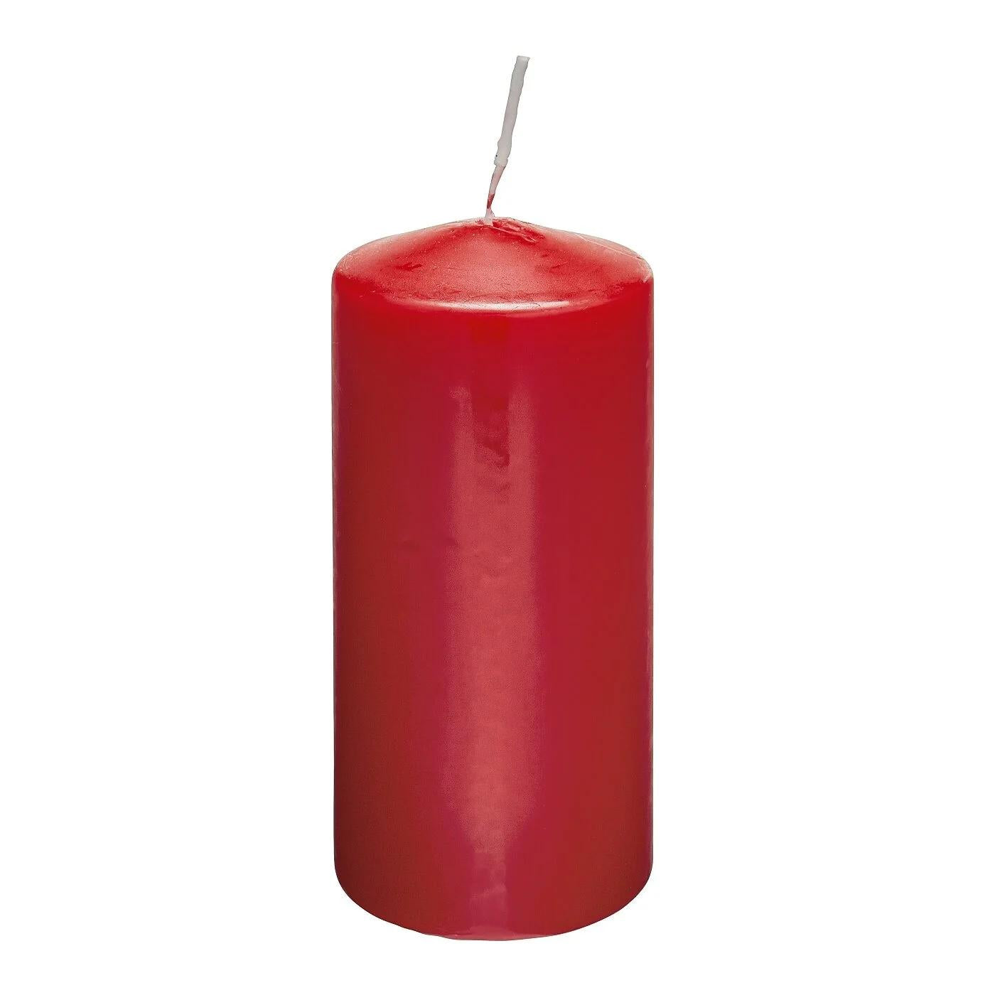 Rubin Licht Red Pillar Candle for Home Decor 120x60mm