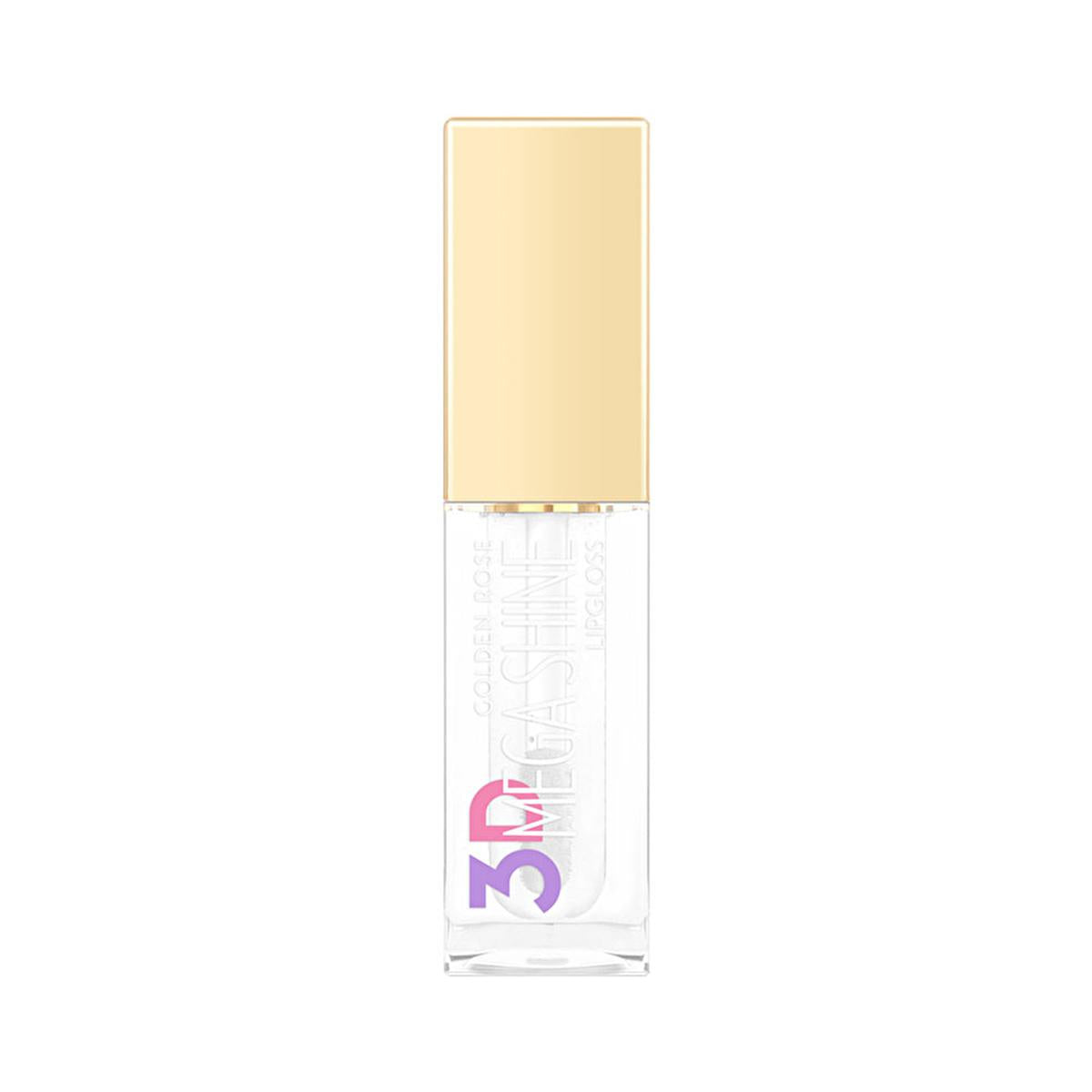 Golden Rose 3D Mega Shine Lip Gloss No:101 - Moisturizing, Shiny Lip Makeup with Jojoba Oil & Vitamin E