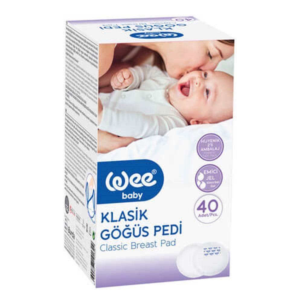 Wee Baby Disposable Breast Pads - 40 Count, Silky Soft & Breathable Nursing Pads for Breastfeeding Mothers