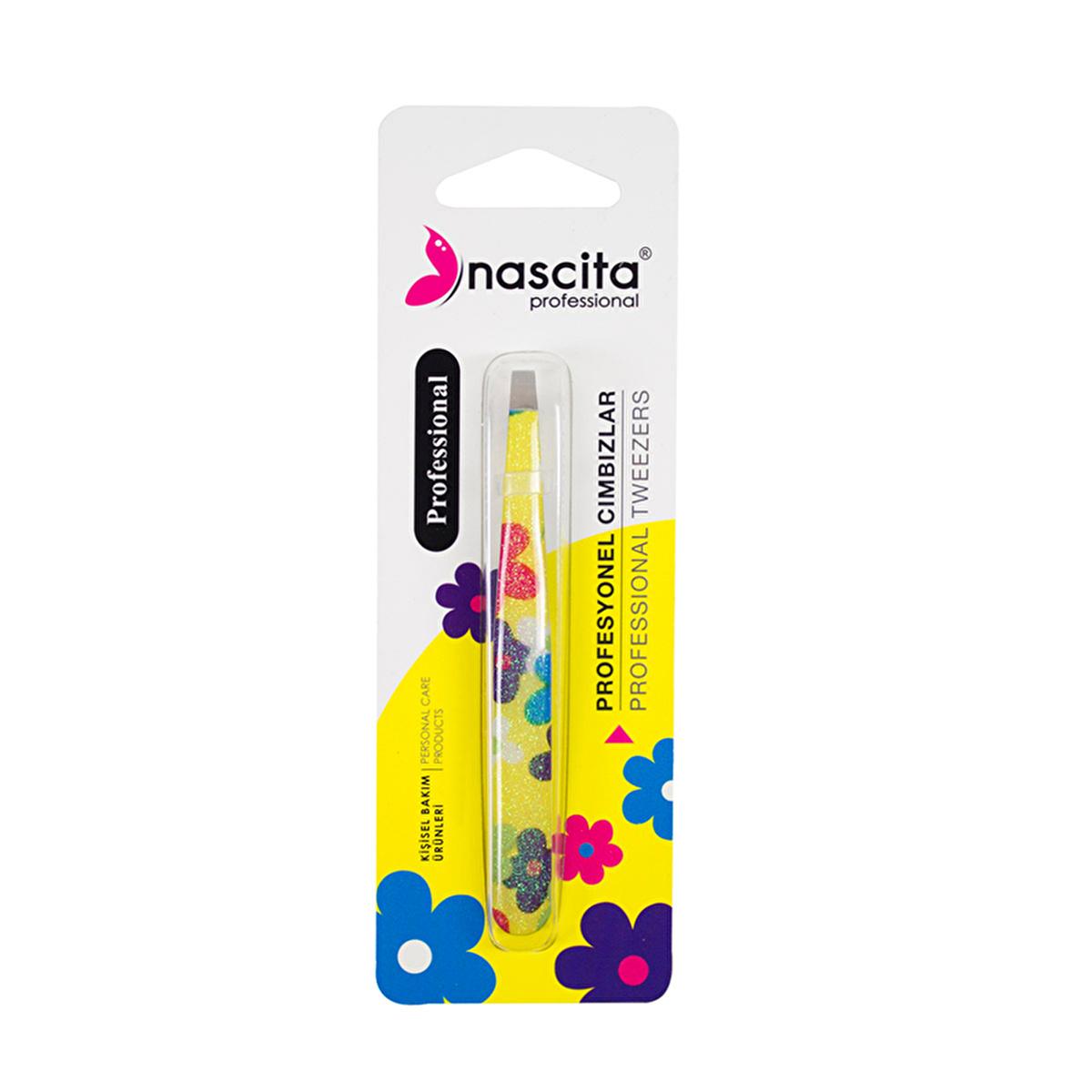 Nascita Profesyonel Gold-Plated Precision Eyebrow Tweezers for Facial Hair Removal
