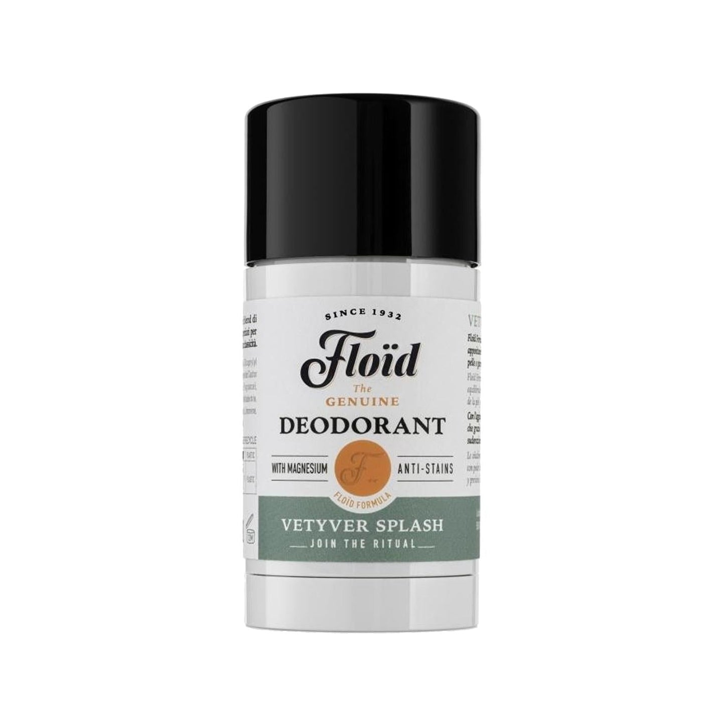 Floid Vetyver Splash Deodorant Stick for Personal Hygiene - 75ml, Long-Lasting Fragrance