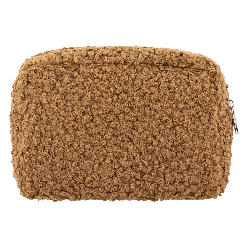 Eklips Plush Beige Makeup Bag