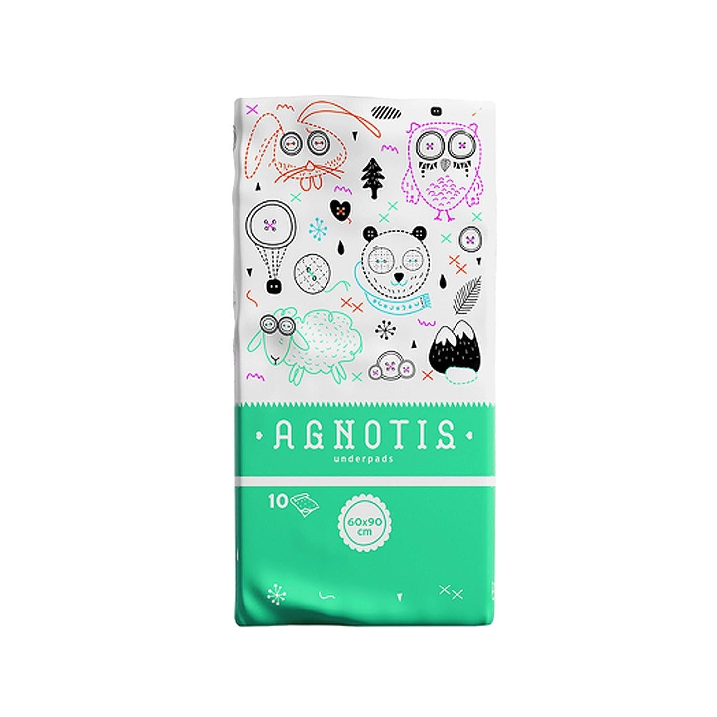 Agnotis Underpads 60x90 cm - Protective Bed Underpads for Incontinence Care, Potty Training, and Bed Protection - Pack of 10